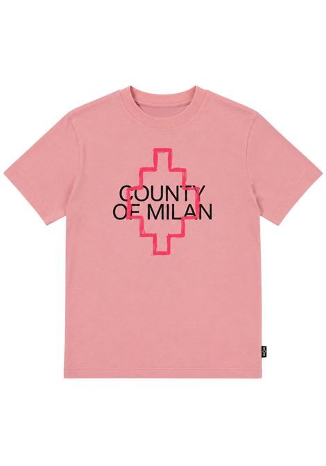 T-shirt bambina rosa in cotone MARCELO BURLON | JGSW099ROSA